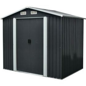 Strend Pro kerti fém tároló, antracit, 236x174x206 cm