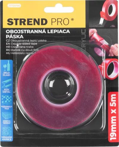 Strend Pro kétoldalas ragasztószalag 19 mm X 5 m