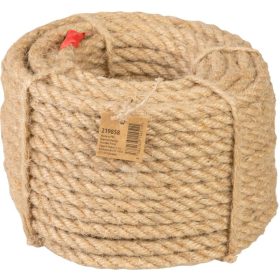   Strend Pro tekercselt három szálas juta kötél, 6 mm-es, 20 m