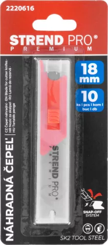 Strend Pro prémium tapétavágó tartalék penge, 18 mm, 10 db/csomag