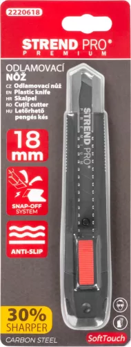 Strend Pro prémium tapétavágó kés műanyag házas 18 mm