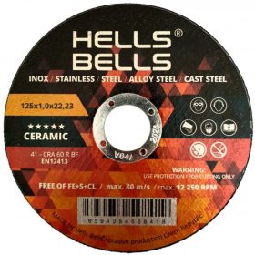  Hells Bells SG-Ceramic vágótárcsa, fémhez, 125 x 1 x 22,2 mm