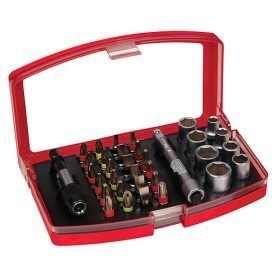   Strend Pro 34 db-os bit és dugófej készlet 25 mm-es, CrV, S2 acélból