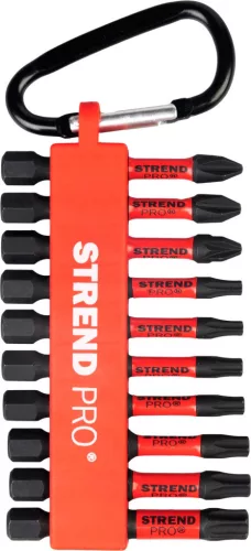 Strend Pro prémium bitkészlet kulcstartóval 10 db-os