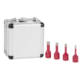   Strend Pro prémium gyémánt körkivágó készlet 4 db-os, sarokcsiszolóra M14 menettel, 6-12 mm