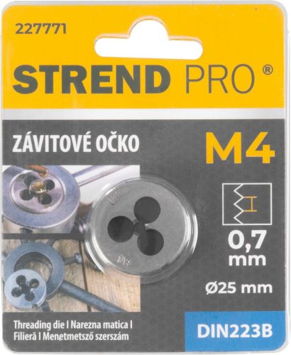 Strend Pro metrikus menetvágó fej M4 X 0,7 mm DIN223B