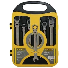   Strend Pro csuklós, racsnis csillag-villáskulcs készlet, 7 db-os