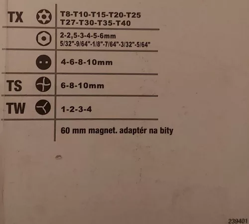Strend Pro bitkészlet 33 db-os Cr-V