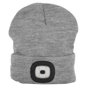   Strend Pro téli sapka 4x SMD LED világítással, szürke színben, L