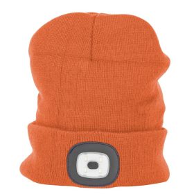   Strend Pro téli sapka 4x SMD LED világítással, narancssárga színben, L