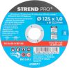 Strend Pro INOX fémvágó korong 125 x 1,0 x 22,2, 10 db-os készlet, fém dobozban