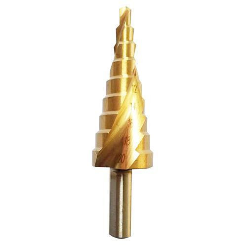 Strend Pro lépcsős fúró spirális vágóéllel 4-12 mm, TiN, HSS 4241