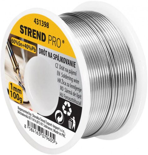 Strend Pro forrasztó ón (cin) 1 mm, 100 g