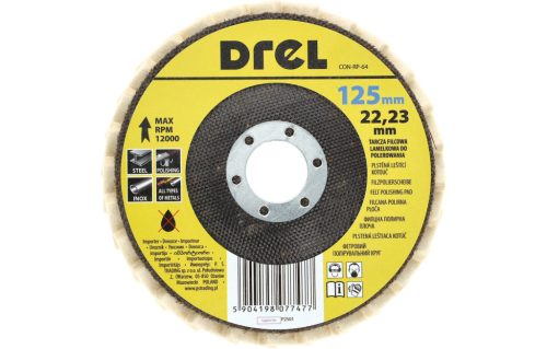 Drel lamellás filckorong 125 mm, 23 X 5 mm