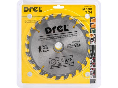 Drel vídiás kőrfűrészlap, 190 x 32 x 24T