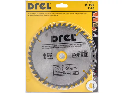 Drel vídiás kőrfűrészlap, 190 x 30 x 40T