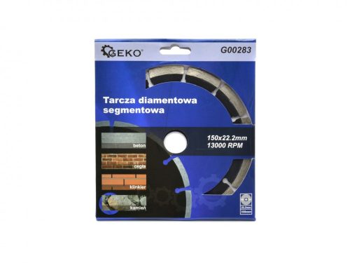 GEKO gyémánt vágókorong 150 x 22,2 mm