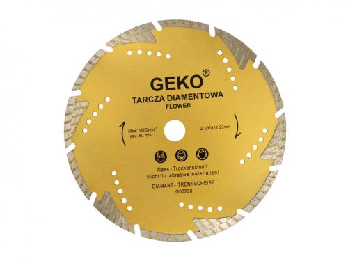 GEKO profi gyémánt tárcsa  230 x 22,2 mm