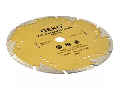GEKO profi gyémánt tárcsa  230 x 22,2 mm