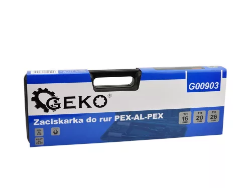 GEKO mechanikus csőpréselő, krimpelő PEX-AL -PEX , PERT-AL-PERT csövekhez, 16 - 20 - 26 mm