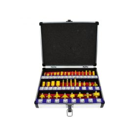   GEKO felsőmaró készlet, 35 db-os, kofferban, 8 mm-es szárral