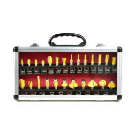   GEKO felsőmaró készlet, 25 db-os, kofferban, 8 mm-es szárral