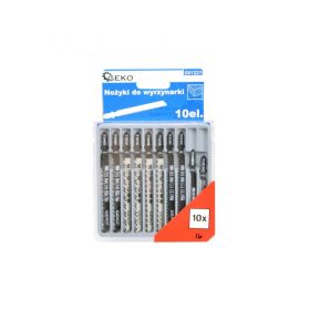 GEKO dekopír fűrészlap készlet fára, fémre, 10db-os