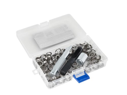 GEKO ponyva lyukasztó és gyűrű készlet