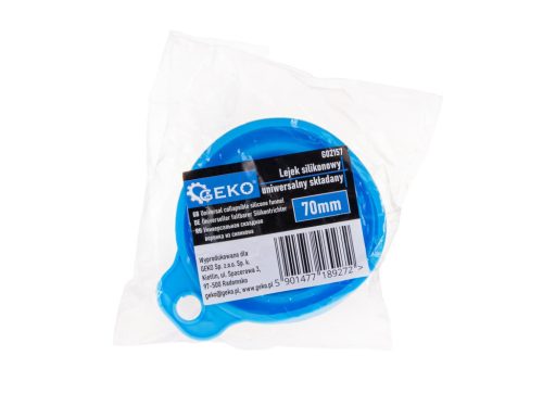 GEKO univerzális összecsukható szilikon tölcsér 70 mm