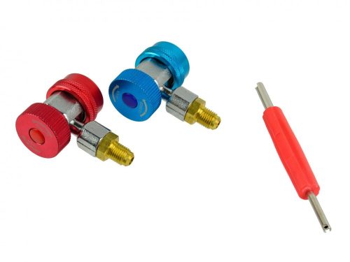 GEKO klíma szervíz készlet, nyomásmérővel