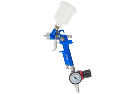 GEKO festékszóró pisztoly HVLP, 125 ml tartállyal, 1/4"-os szabályozóval
