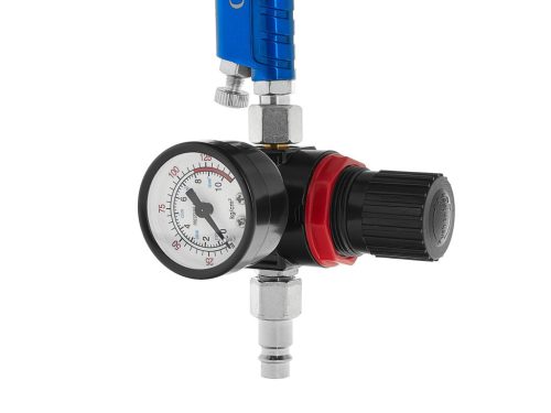 GEKO festékszóró pisztoly HVLP, 125 ml tartállyal, 1/4"-os szabályozóval