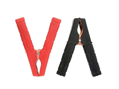 GEKO krokodil csipesz készlet akkumulátorhoz, autós töltőkhöz, 2 db-os 100 A