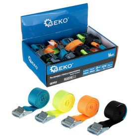   GEKO rögzítő heveder, önzáró csattal, 25 mm X 2 m, 500 kg