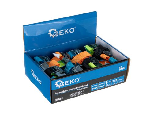 GEKO rögzítő heveder, önzáró csattal, 25 mm X 2 m, 500 kg