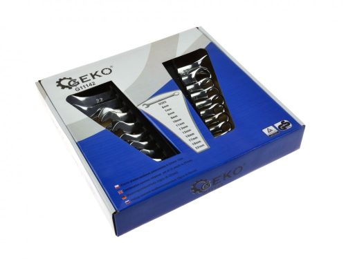 GEKO csillag-villáskulcs készlet, 6-22mm, 12db-os