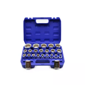 GEKO 12 szögletű dugófej készlet 1/2", 21db-os