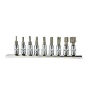 GEKO torx bit dugófej készlet 1/4", 9 db-os