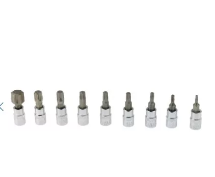 GEKO torx bit dugófej készlet 1/4", 9 db-os