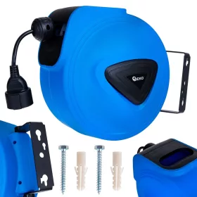   GEKO elektromos hosszabbító, autómata orsóval és fali rögzítéssel, 15 m - es