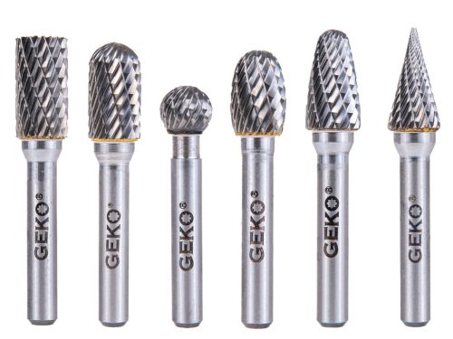 GEKO volfrám-karbid maró készlet, 6 db-os, 6 mm