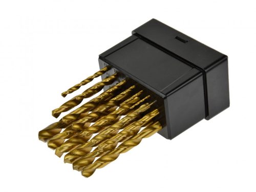 GEKO titán bevonatú fémfúró készlet 19db-os. 1-10 mm