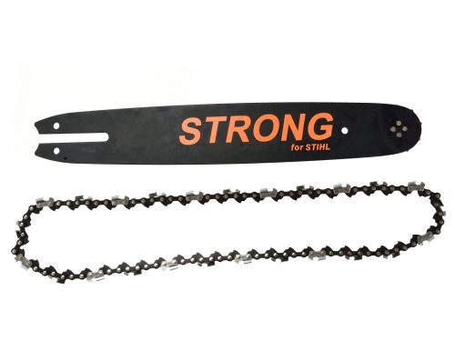 GEKO láncfűrész vezető, 3/8", 14", 2 db 50 szemes lánccal, Stihl fűrészekhez