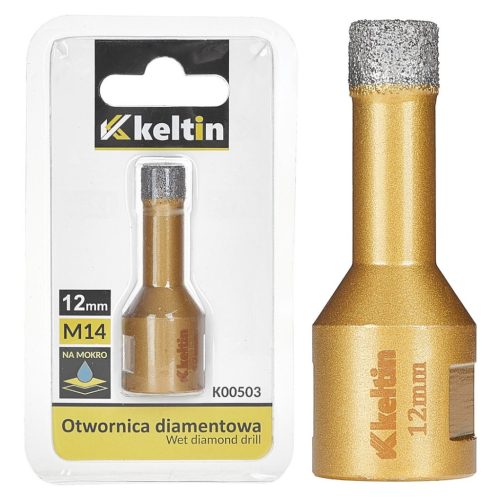 Keltin gyémánt körkivágó 12 mm, sarokcsiszolóra M14 menettel