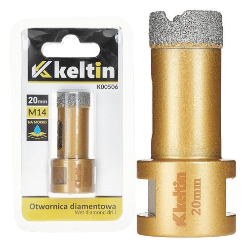 Keltin gyémánt körkivágó 20 mm, sarokcsiszolóra M14 menettel