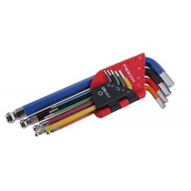 Festa imbuszkulcs klt, 9db-os, gömbvégű  színes