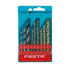   Festa fúrószár készlet 9db-os, 5, 6, 8 mm fához, fémhez, betonhoz