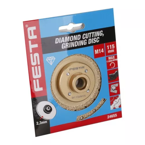 Festa gyémánt vágó és csiszolókorong 115 mm, M14