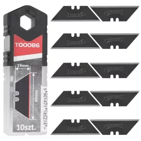   Tvardy trapéz tapétavágó tartalék penge, 60x19x0,6mm, SK2H, 10 db/csomag