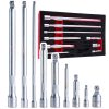 Tvardy 9 részes billegő hosszabbító készlet 1/4" 3/8" 1/2" CrV